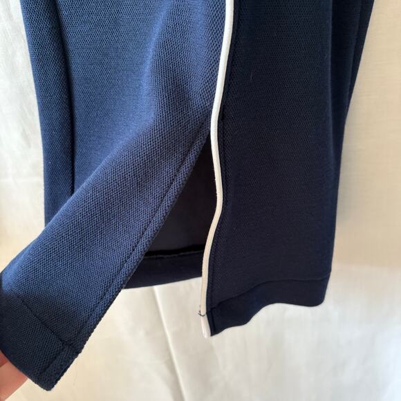 SPANX Navy AirEssentials Straight Leg Pique Pants - Picture 3 of 13